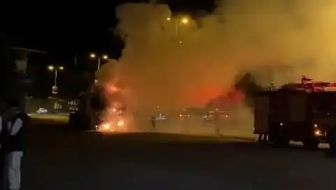 Zonguldak'ta Seyir Halindeki TIR'ın Alev Alması Panik Yarattı