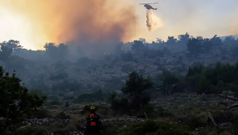 Eğriboz Adası'nda Korkutan Orman Yangını: İki Köy Tahliye Edildi