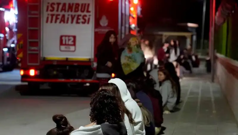 2500 Kişilik Kız Öğrenci Yurdunda Çıkan Yangın Hızla Kontrol Altına Alındı