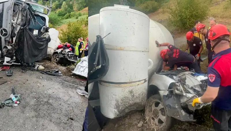 Beton Mikseri Otomobilin Üzerine Devrildi: Korkunç Kaza Sonrası Detaylar